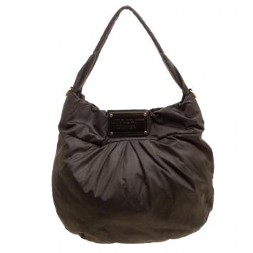 Pre Owned Marc by Marc Jacobs Khaki Nylon Classic Q Hillier Hobo