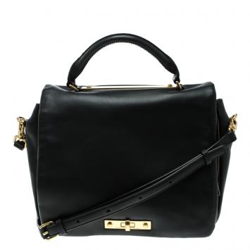 Pre Owned Marc By Marc Jacobs Black Leather Goodbye Columbus Top Handle Bag