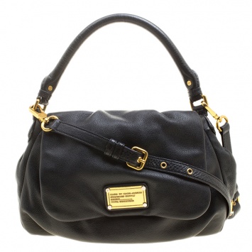Pre Owned Marc by Marc Jacobs Black Leather Classic Q Lil Ukita Satchel