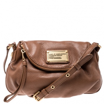 Pre Owned Marc by Marc Jacobs Brown Leather Classic Q Natasha Crossbody Bag