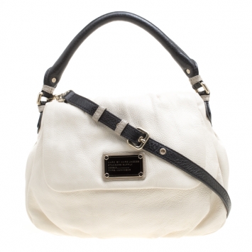 Pre Owned Marc by Marc Jacobs White Leather Classic Q Lil Ukita Top Handle Bag