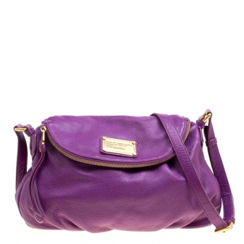 Pre Owned Marc by Marc Jacobs Purple Leather Classic Q Natasha Crossbody Bag