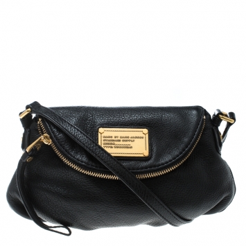 Pre Owned Marc by Marc Jacobs Black Leather Classic Q Natasha Crossbody Bag