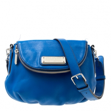 Pre Owned Marc by Marc Jacobs Blue Leather Classic Q Natasha Crossbody Bag