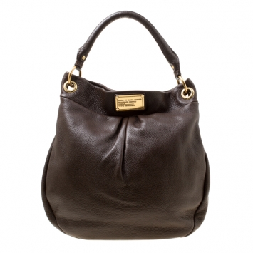 Pre Owned Marc by Marc Jacobs Brown Leather Classic Q Hillier Hobo