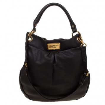 Pre Owned Marc by Marc Jacobs Dark Brown Leather Classic Q Hillier Hobo