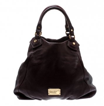 Pre Owned Marc By Marc Jacobs Purple Leather Francesca Tote