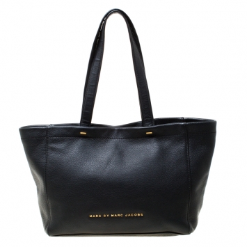 Pre Owned Marc By Marc Jacobs Black Leather Tote
