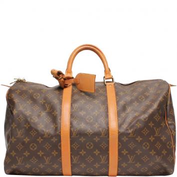 Pre Owned Louis Vuitton Monogram Canvas Keepall Bandouliere 50 Bag