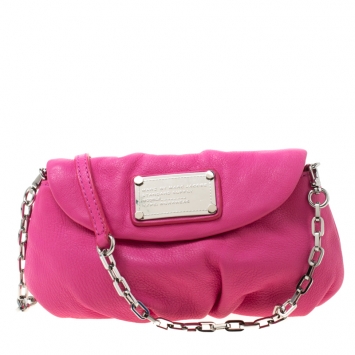 Pre Owned Marc by Marc Jacobs Pink Leather Classic Q Karlie Crossbody Bag