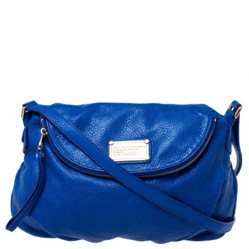 Pre Owned Marc by Marc Jacobs Blue Leather Classic Q Natasha Flap Bag