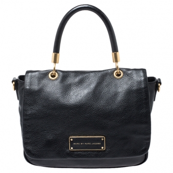 Pre Owned Marc by Marc Jacobs Black Leather Too Hot to Handle Top Handle Bag  