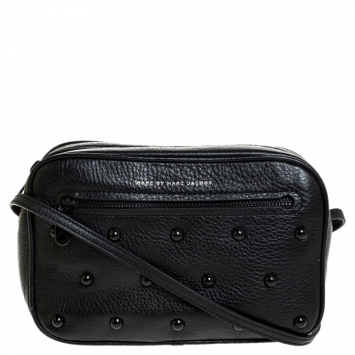 Pre Owned Marc Jacobs Black Leather Sally Stud Crossbody Bag