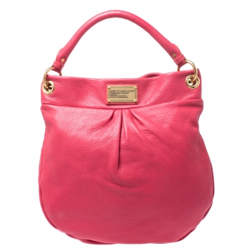 Pre Owned Marc by Marc Jacobs Hot Pink Leather Classic Q Hillier Hobo