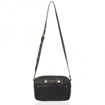 Pre Owned Marc by Marc Jacobs Black Preppy Camera Buffalo Leather Crossbody Bag