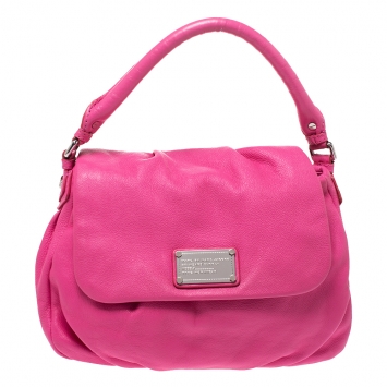 Pre Owned Marc by Marc Jacobs Pink Leather Classic Q Lil Ukita Satchel