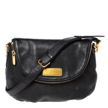 Pre Owned Marc by Marc Jacobs Black Leather Classic Q Natasha Crossbody Bag