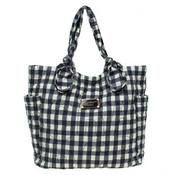 Pre Owned Marc By Marc Jacobs Black/Yellow Pretty Nylon Little Tate Tote