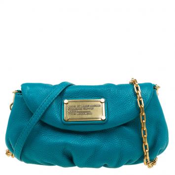 مملوكة مسبقًا Marc By Marc Jacobs Turquoise Leather Classic Q Karlie Bag