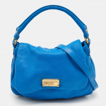 Pre Owned Marc by Marc Jacobs Blue Leather Classic Q Lil Ukita Top Handle Bag