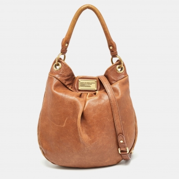 Pre Owned Marc by Marc Jacobs Brown Leather Classic Q Hillier Hobo