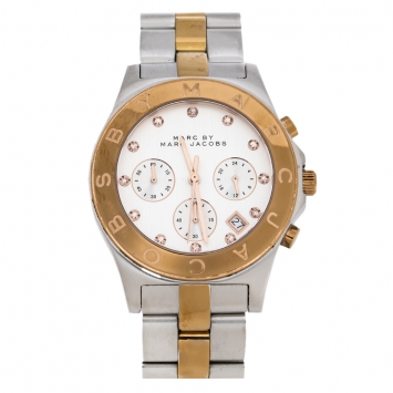 Pre Owned  Marc By Marc Jacobs Silver Two-Tone Stainless Steel Blade MBM3178 Women's Wristwatch 41 mm