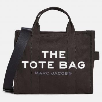 Pre Owned Marc Jacobs Black Cotton Women'S The Medium Tote Bag