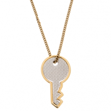 Pre Owned Marc by Marc Jacobs Gold Metal Tone Key Pendant  Necklace