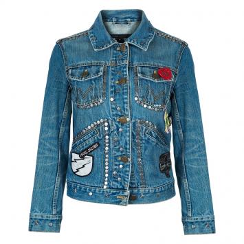 Pre Owned Marc Jacobs Studded Denim Jacket M