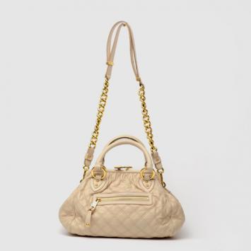 Pre Owned Marc Jacobs Cream Stam Satchel