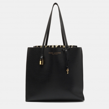 Pre Owned Marc Jacobs Black Leather Grind Tote Bag