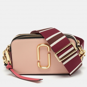 Pre Owned Marc Jacobs Tri Color Leather Snapshot Camera Crossbody Bag