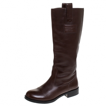 Pre Owned Marc Jacobs Brown Leather Knee Length Boots Size 38
