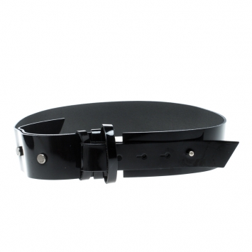 Pre Owned Marni Black Patent Leather Belt 80cm