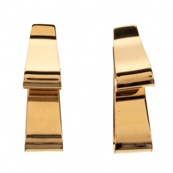 Pre Owned Marni Gold Tone Long Movable Earrings