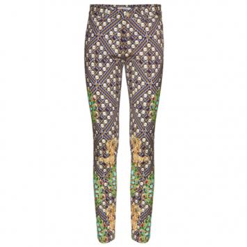 Pre Owned Mary Katrantzou Peacock Turquoise Printed Jeans M