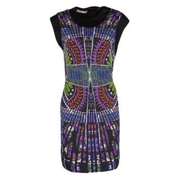 Pre Owned Matthew Williamson Multicolor Printed Cutout Back Detail Sleeveless Dress S