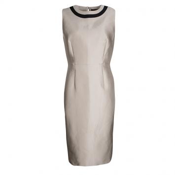 Pre Owned Max Mara Beige Sleeveless Cremona Dress L