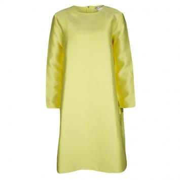 Pre Owned Max Mara Yellow Long Sleeve Dress M