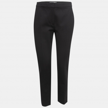 Pre Owned Max Mara Black Stretch Knit Tailored Trousers M
