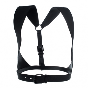 Pre Owned McQ by Alexander McQueen Black Leather Harness Belt Size S