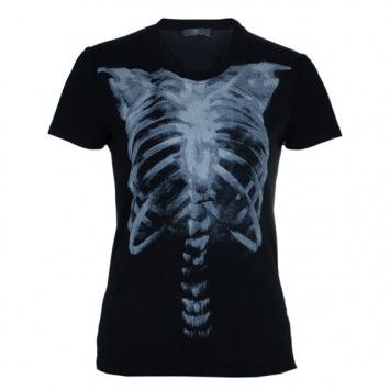 Pre Owned McQ by Alexander McQueen Black Ribcage T-Shirt M