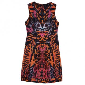 Pre Owned McQ by Alexander McQueen Multicolor Printed Skater Dress M