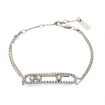 Pre Owned Messika Move Classic Pavé Diamonds & 18k White Gold Bracelet