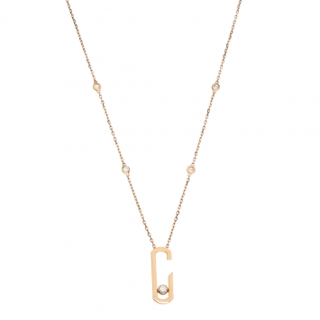 Pre Owned Messika Move Addiction Diamond 18k Rose Gold Necklace