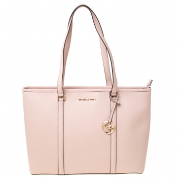 Pre Owned Michael Kors Powder Pink Leather Large Sady Tote 