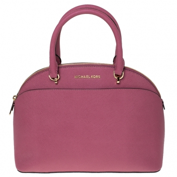Pre Owned  MICHAEL Michael Kors Pink Saffiano Leather Emmy Satchel