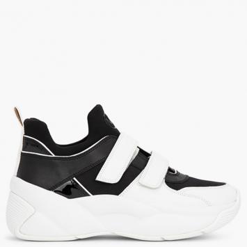 Pre Owned Michael Kors Black Leather and Canvas Kelly Trainer Sneakers Size EU 39