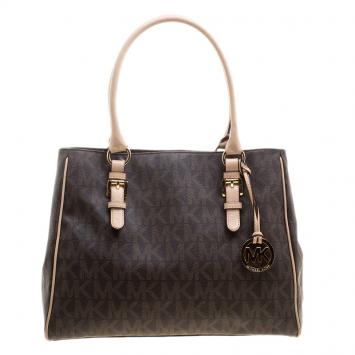 Pre Owned Michael Kors Brown Leather Tote