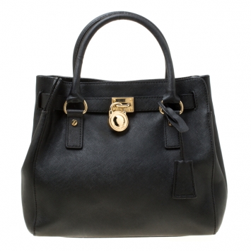 Pre Owned Michael Michael Kors Blue Leather Hamilton Tote